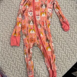 Little Sleepies boho bunnies Easter zippy 3-6 months